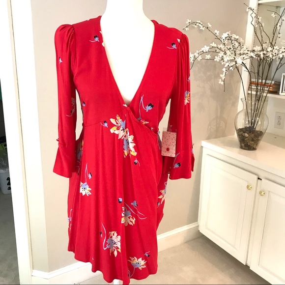 NWT Free People Time on My Side Wrap Dress M - Picture 3 of 8